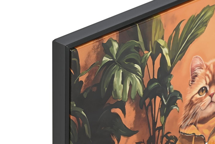DKD Home Decor Cuadro Lienzo MDF 62x62 cm Gato Sofá Lacado Surtido de 2