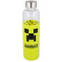 STOR Botella Cristal Minecraft 585ml con Funda Silicona Libre de BPA Reutilizable Ecológica