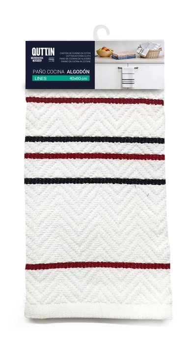 Inde Paños de Cocina de Algodón Lines 40x60 cm (24 Unidades)
