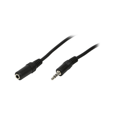 LogiLink Cable de audio 3.5 mm 3-pin/M a 3.5 mm 3-pin/F, 5 m, negro LogiLink Cable de audio 3.5 mm 3-pin/M a 3.5 mm 3-pin/F, 5 m, negro