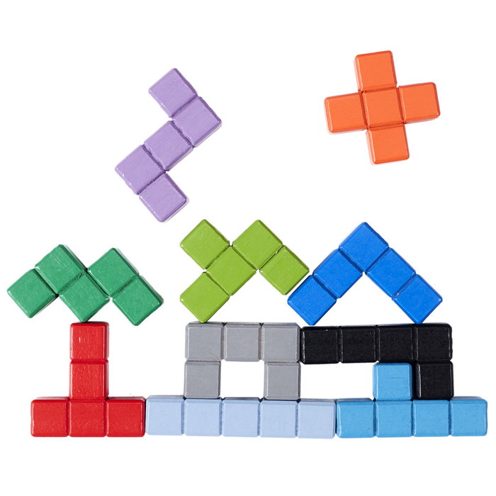 Jeux 2 momes Puzzle Tetris De Madera Montessori Juego De Ensamblaje Para Niños Mayores De 3 Años