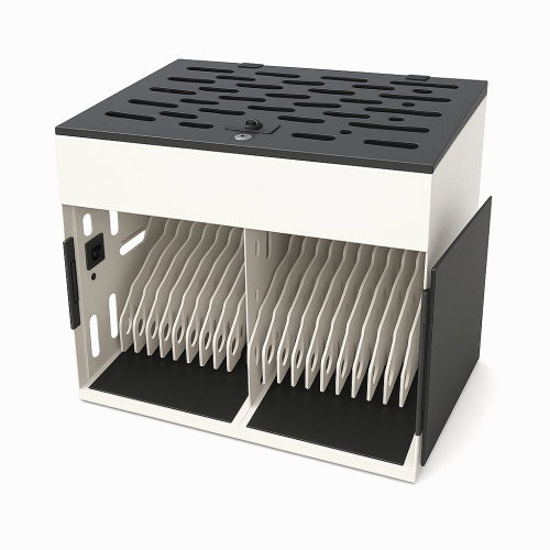 Ewent EW1730 Armario de Carga con Cerradura para Portátiles hasta 15.6" y Tabletas - Organizador de 20 Bahías con Gestión de Cables