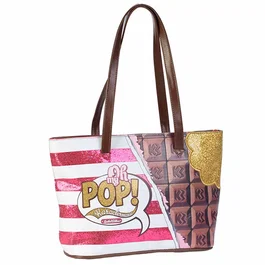 Oh My Pop Bolso Tote Chocolat Rosa