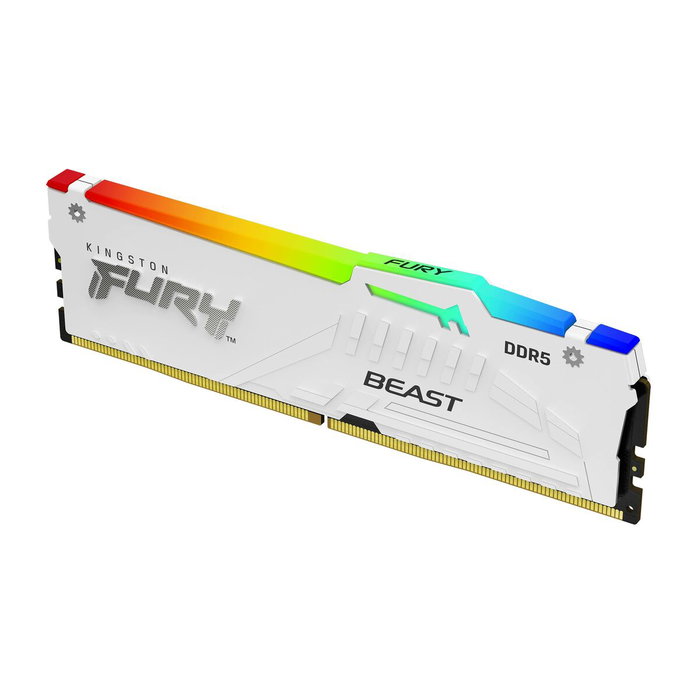 Kingston FURY Beast 32GB DDR5 6400MT/s CL32 DIMM Kit de 2 White RGB EXPO
