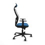 PIQUERAS Y CRESPO Silla de oficina Jorquera con mecanismo sincro, azul claro y blanco