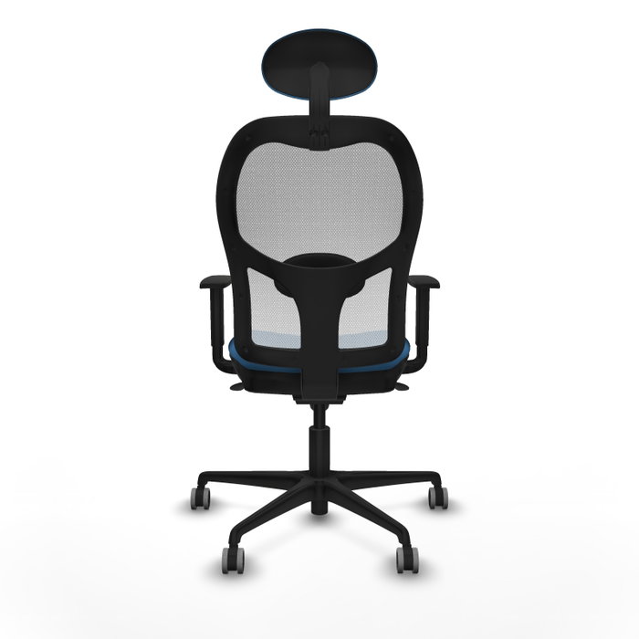 PIQUERAS Y CRESPO Silla de oficina Jorquera con mecanismo sincro, azul claro y blanco