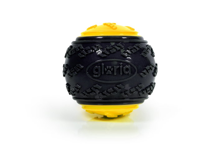 Pelota para Mascotas Gloria PLAY AND RUN Amarillo TPR L 8,89 cm
