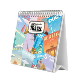 ERIK Calendario de escritorio 2027 Viajes 19,5x16,5cm