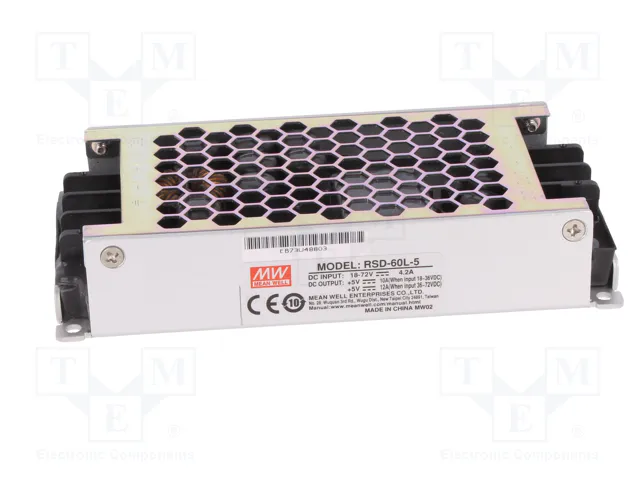 MEAN WELL RSD-60L-5 Convertidor DC/DC 60W 5VDC 12A
