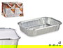 Kinvara Set 2 Bandejas Hondas Aluminio con Tapa, 2300ML, 21x6x30.5 cm (Set de 24)