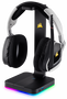 Corsair ST100 RGB Soporte para Auriculares Gaming Premium con Sonido Envolvente 7.1 e Iluminación RGB Personalizable de Aluminio