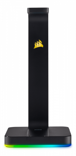Corsair ST100 RGB Soporte para Auriculares Gaming Premium con Sonido Envolvente 7.1 e Iluminación RGB Personalizable de Aluminio
