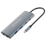 Conceptronic DONN06G Estación de Acoplamiento 9 en 1 USB-C con HDMI, PD y Ethernet, Gris