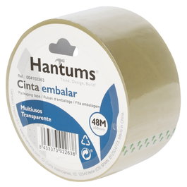Hantums Cinta de embalar 48M Transparente