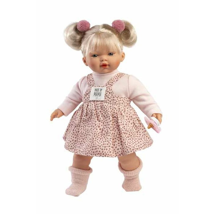 Llorens Muñeca Roberta Llorona con sonido y cuerpo de tela de 33 cm