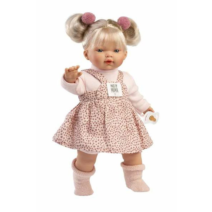 Llorens Muñeca Roberta Llorona con sonido y cuerpo de tela de 33 cm