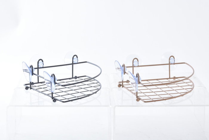 DKD Home Decor Estante de Metal y Plástico para Ducha 27x20x7 cm