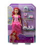 Mattel HLX34 Muñeca Ariel Disney La Sirenita de moda articulada con vestido rosa, pelo largo y accesorios para peinar