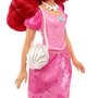 Mattel HLX34 Muñeca Ariel Disney La Sirenita de moda articulada con vestido rosa, pelo largo y accesorios para peinar