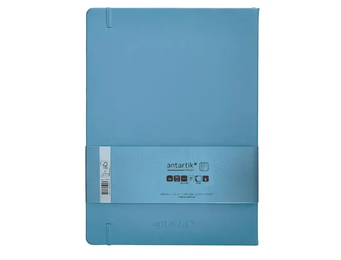 Antartik Cuaderno A4 Tapa Dura Hojas Cuadriculadas Azul Claro 100 Hojas 80gr FSC