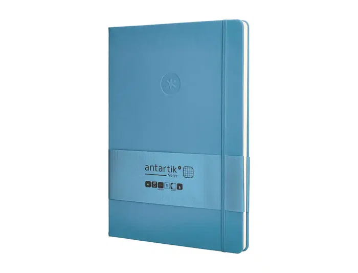 Antartik Cuaderno A4 Tapa Dura Hojas Cuadriculadas Azul Claro 100 Hojas 80gr FSC