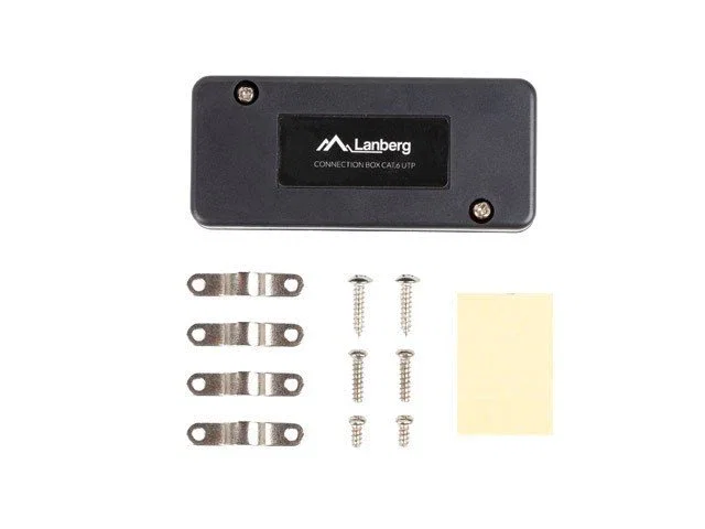 Lanberg PLC-6UL1-B Caja de Conexiones de Red Cat6 UTP Negro para Cableado Estructurado