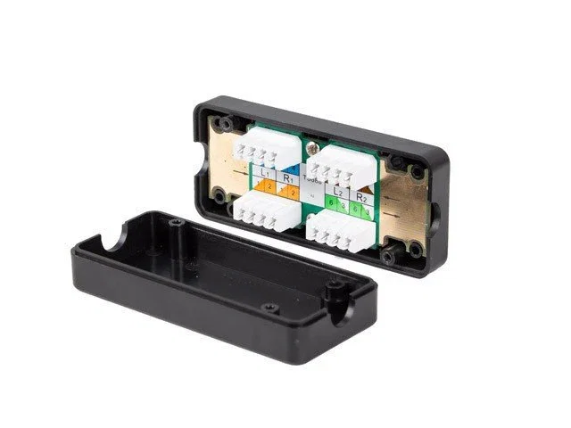 Lanberg PLC-6UL1-B Caja de Conexiones de Red Cat6 UTP Negro para Cableado Estructurado