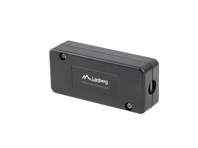 Lanberg PLC-6UL1-B Caja de Conexiones de Red Cat6 UTP Negro para Cableado Estructurado