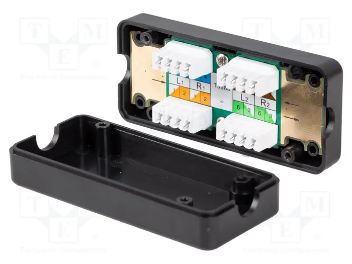 Lanberg PLC-6UL1-B Caja de conexiones de red Cat6 U/UTP Negro