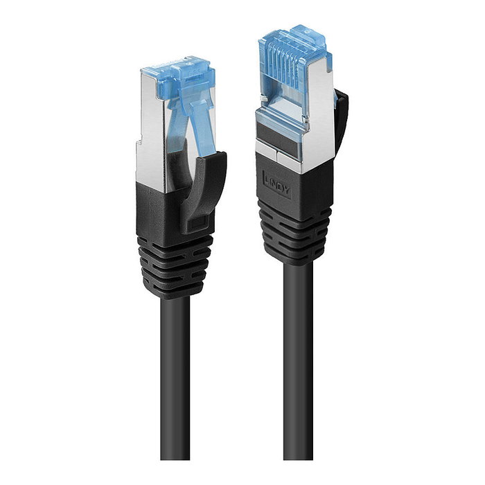 Lindy 47411 Cable de red Cat6a S/FTP Negro 0,5 m