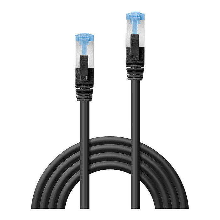 Lindy 47411 Cable de red Cat6a S/FTP Negro 0,5 m