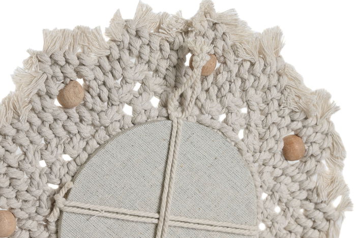 DKD Home Decor Espejo Boho Blanco Set de 3 Piezas 1 x 20 x 20 cm