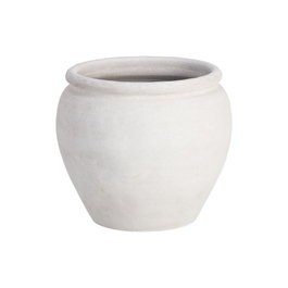 Ixia Macetero Blanco de Cerámica para Decoración 35 x 35 x 34 cm