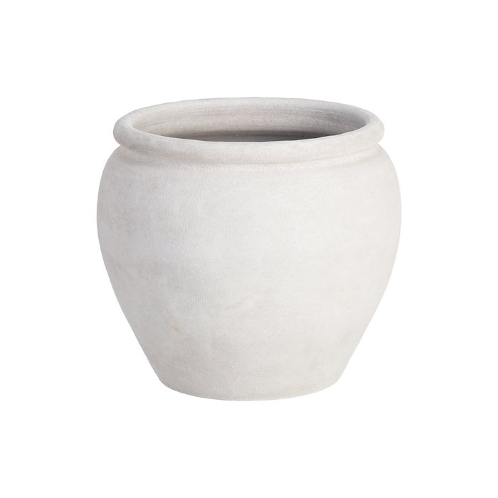 Ixia Macetero Blanco de Cerámica para Decoración 35 x 35 x 34 cm Ixia Macetero Blanco de Cerámica para Decoración 35 x 35 x 34 cm