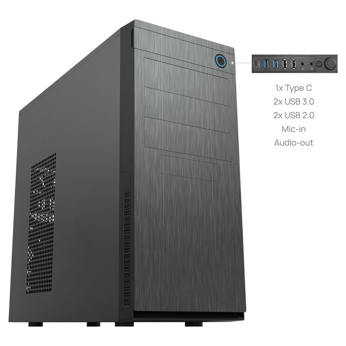 Chieftec HC-10B-OP Caja de PC Mini Tower Negra ATX, Micro ATX, Mini-ITX