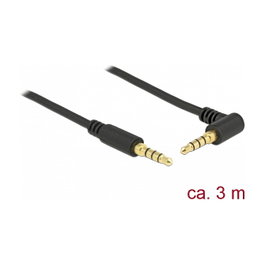 DeLOCK 85616 Cable de audio de 3 m con conector angular de 3,5 mm