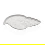 Versa Figura Decorativa Concha de Cerámica en Blanco, Ideal para Baño o Estantería, 27.1x18.6x2.4 cm (2 Unidades)