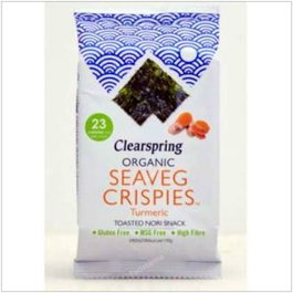 Clearspring Alga Nori Snack con Cúrcuma 4g