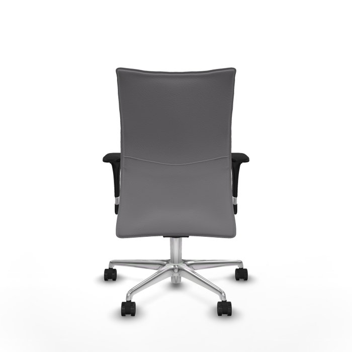 PIQUERAS Y CRESPO Silla Albacete confidente con mecanismo Sincro, Similpiel Gris, Base Aluminio PIQUERAS Y CRESPO Silla Albacete confidente con mecanismo Sincro, Similpiel Gris, Base Aluminio