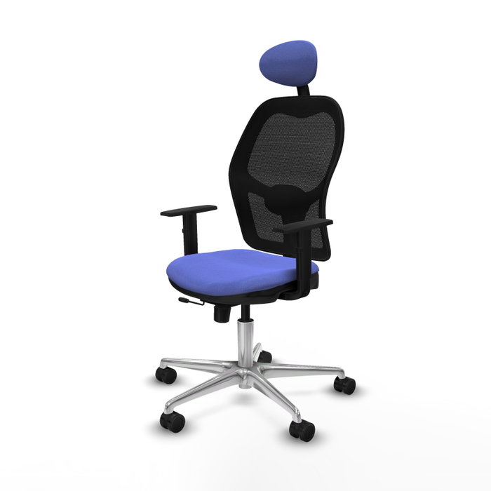 PIQUERAS Y CRESPO Silla de oficina Jorquera con mecanismo Sincro/Traslack Azul claro