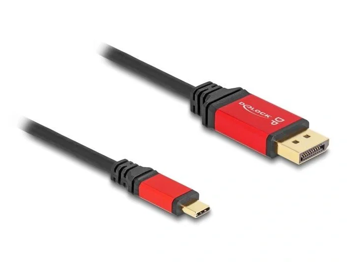 DeLOCK Cable USB Type-C a DisplayPort 8K 30 Hz HDR 2m Rojo