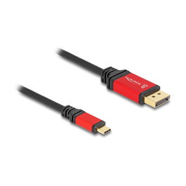 DeLOCK Cable USB Type-C a DisplayPort 8K 30Hz HDR 2m Rojo