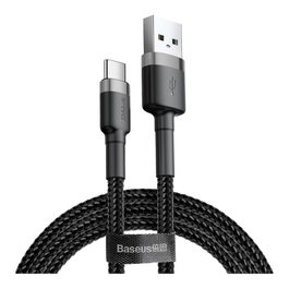 Baseus CATKLF-CG1 Cable USB Type A a Type C de 2 m (Negro, Gris)