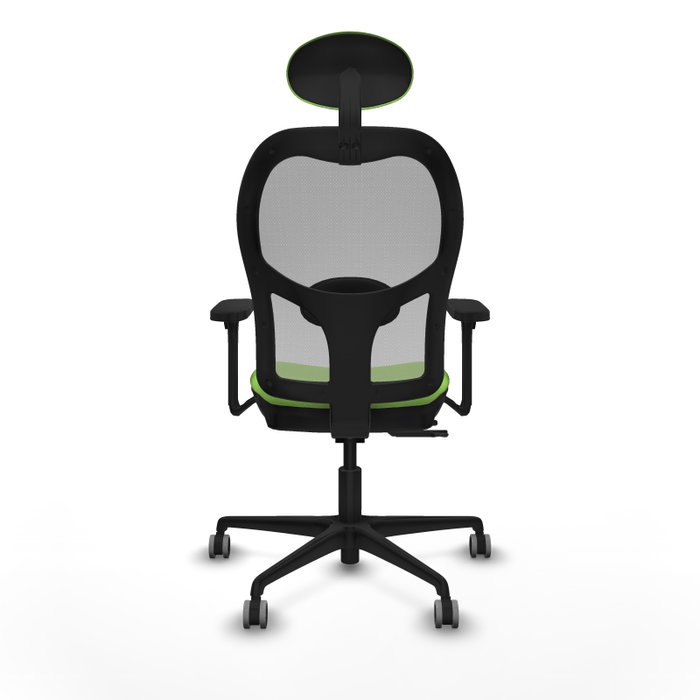 PIQUERAS Y CRESPO Silla de oficina Jorquera con mecanismo Sincro/Traslack, Pistacho y Gris
