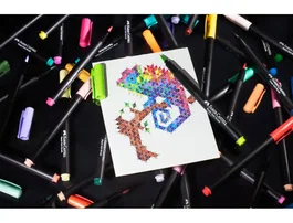 Faber-Castell Black Edition Rotuladores con Punta de Pincel, Colores Surtidos, 50 Unidades