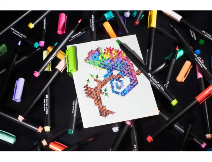 Faber-Castell Black Edition Rotuladores con Punta de Pincel, Colores Surtidos, 50 Unidades Faber-Castell Black Edition Rotuladores con Punta de Pincel, Colores Surtidos, 50 Unidades