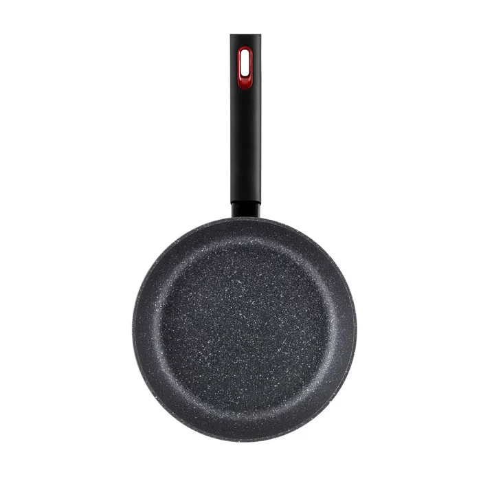 BRA Next A122122 Sartén 22 cm Aluminio Fundido, Antiadherente Libre de PFOA, Apta para Inducción y Lavavajillas - Negro/Rojo