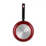 BRA Next A122122 Sartén 22 cm Aluminio Fundido, Antiadherente Libre de PFOA, Apta para Inducción y Lavavajillas - Negro/Rojo