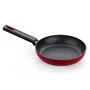 BRA Next A122122 Sartén 22 cm Aluminio Fundido, Antiadherente Libre de PFOA, Apta para Inducción y Lavavajillas - Negro/Rojo