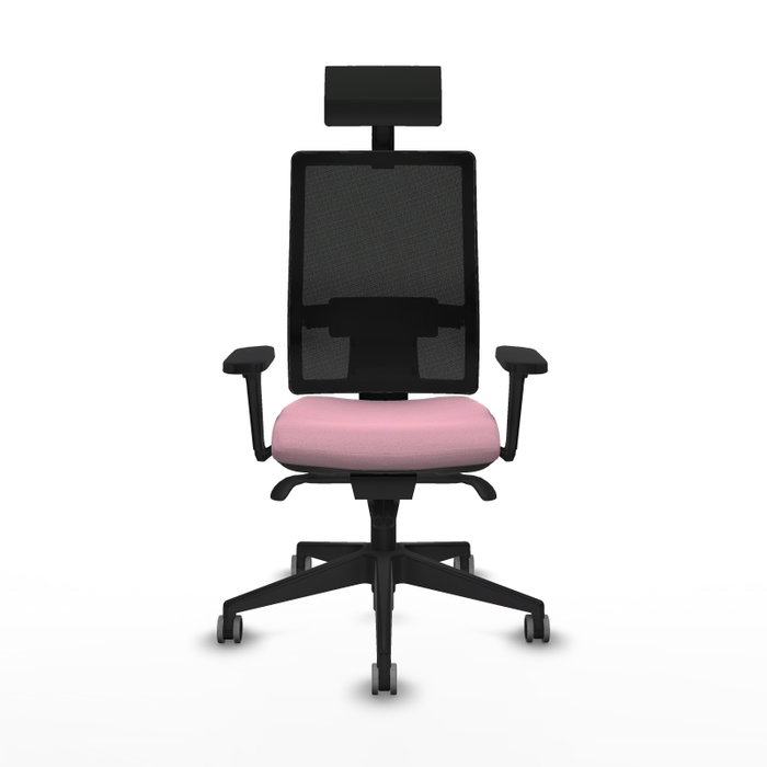 PIQUERAS Y CRESPO Silla de oficina Horna Rosa con mecanismos Sincro